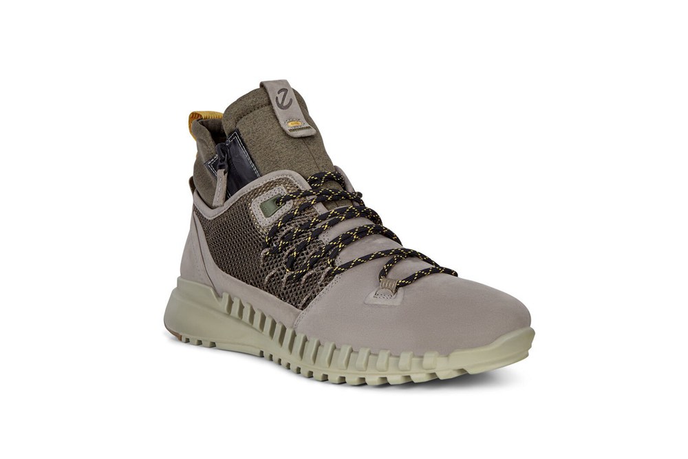 Tenis De Montaña Hombre - ECCO Zipflex Mid Boot - Grises - YCQ259130